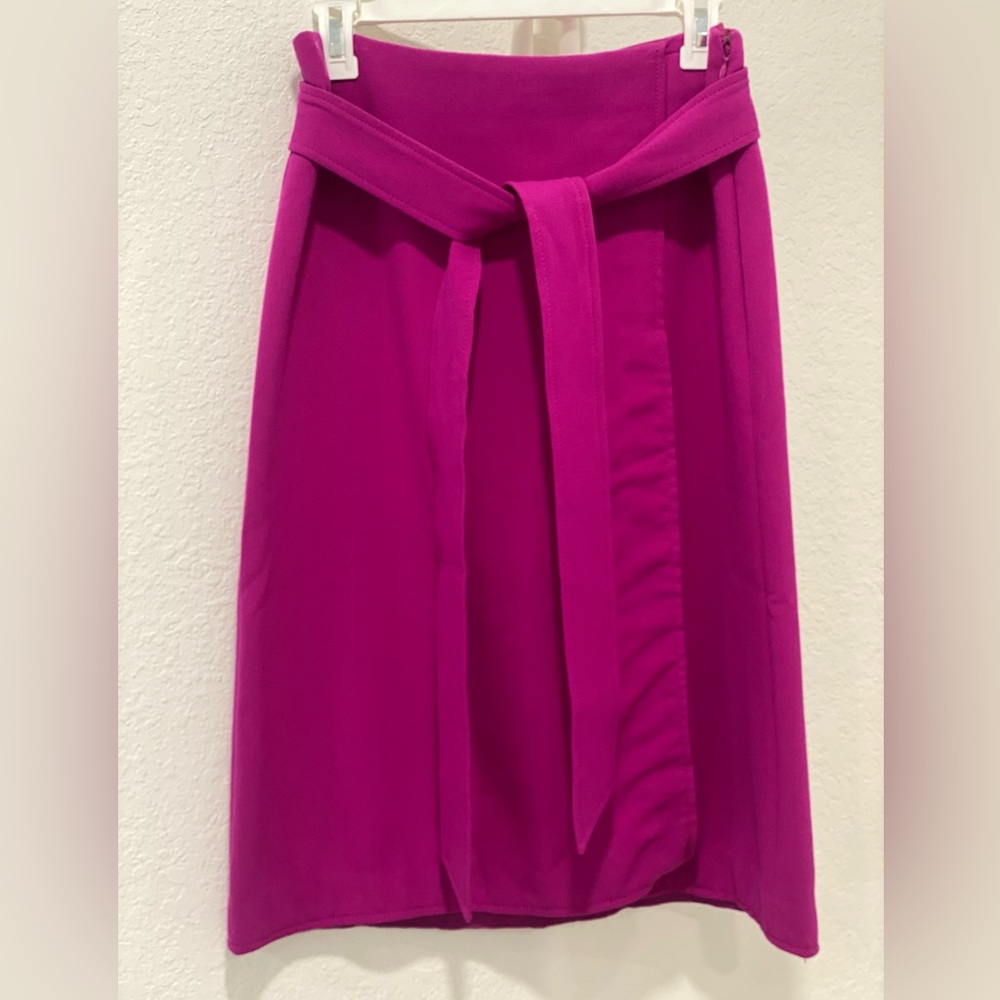 Ann Taylor Magenta Midi Skirt